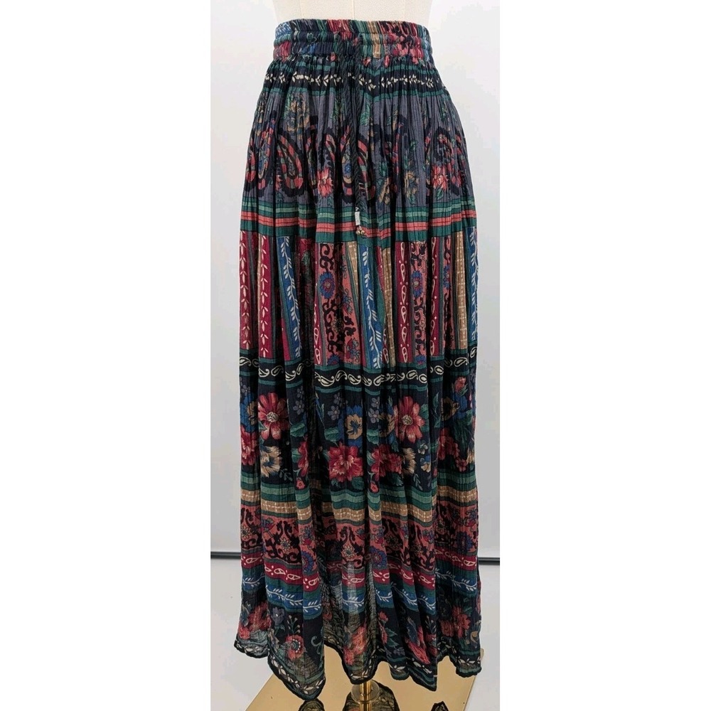 Basic Editions Maxi Skirt Size M Cotton Boho Hippie 90s Fairy Festival Peasant